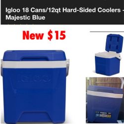 New igloo 18 cans/ 12qt hard cooler $15  cash only see pictures for description  Plz don't waste my time asking if you're not interested..Cash/Pick up