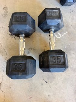 35 lbs DUMBBELLS (pair)