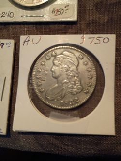 1832 bust half dollar au55