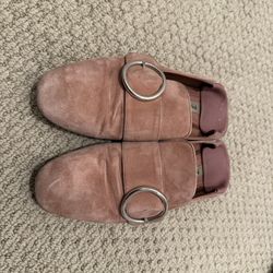 Bally Pink Leather Flat Slip On Shoes - EU38 Made In Italy