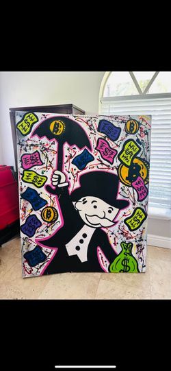 Custom Monopoly Bitcoin Painting 