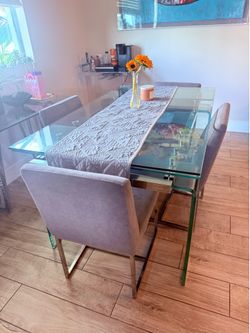 Glass table dinner