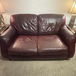 Natuzzi Italia Leather Loveseat 