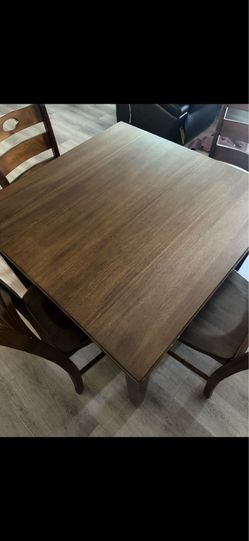 Small dining table 4 chairs 36x 36 inch solid