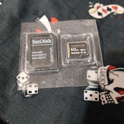512 Gb SanDisk Micro SD Card With Adapter
