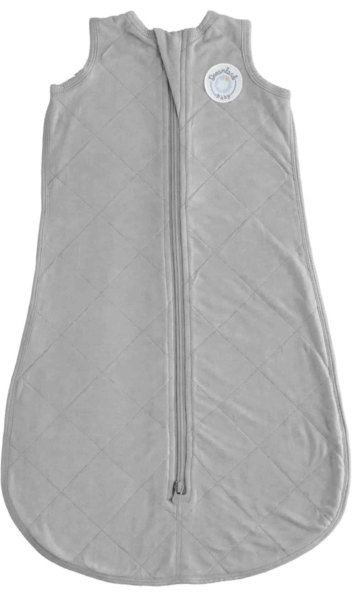 New Dreamland Baby Lightweight Bamboo Viscose Sleep Sack (0-6 Months). 1.0 TOG Ultra Soft Blanket w/ 2-Way Zipper. 95% Viscose, 5% Spandex (Grey)