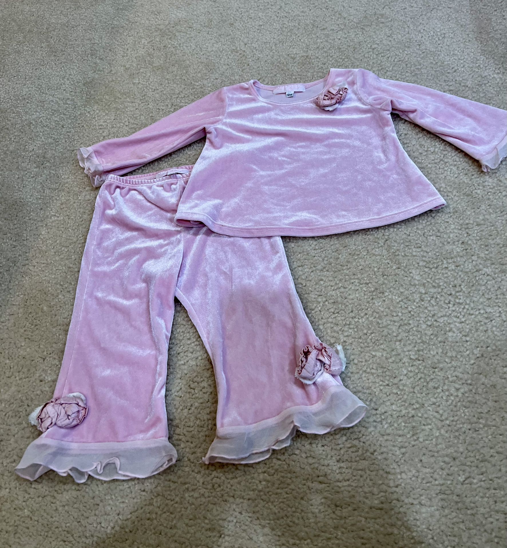 Nordstroms pink rose outfit - size 12 months