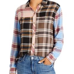 Rails Brando Plaid Button Down Shirt Size Medium Retail $178