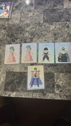 Dragon ball z silver prism holographic 5 card lot