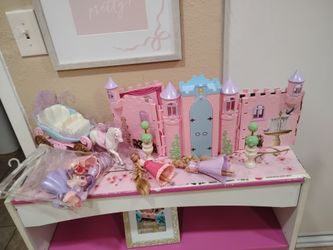 Barbie nostalgic fairytale princess mini line castle horse and dolls and accessories