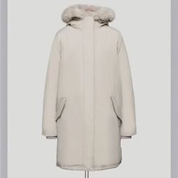 Aritzia Wilfred Mont Blanc Parka Goose Down Size S Pale Gray