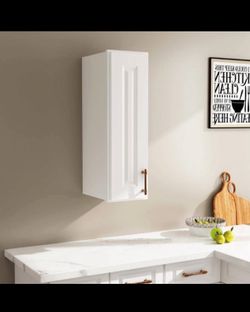 New 18 in W x 12 in D x 36 in H in Traditional White Plywood Ready to Assemble Kitchen Wall Cabin‹ Chat ve with Doors and Shelves