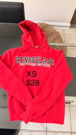 Men’s RENSSELAER Red Hoodie-XS