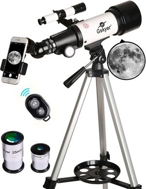 Photo BRAND NEW Astronomical Refracting Telescope for Kids Beginners - Travel Telescope with Carry Bag, Phone Adapter and Wireless Remote