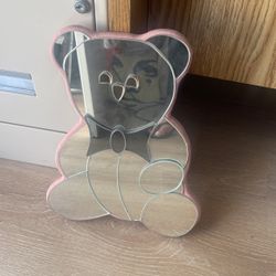 Vintage Retro Teddy Bear Mirror Wall Art