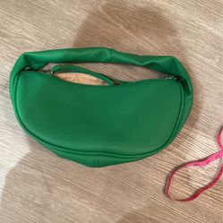 Green hobo half moon bag 