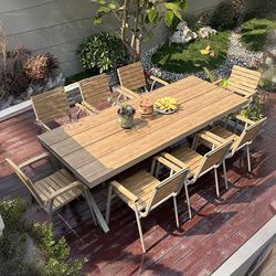 Patio Table Dining Set Outdoor Dinning Chair Set Outdoor Furniture 