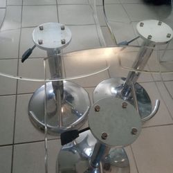 3 Lucite Bar Stools 