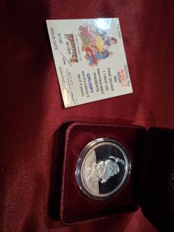 Snow White Grumpy Disney 0z. .999 silver not gold