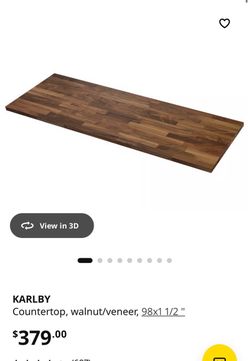 IKEA KARLBY Walnut Veneer Countertop 98x1.5"