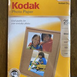New “Kodak 8.5”x 11” Photo Paper 25 Sheets”