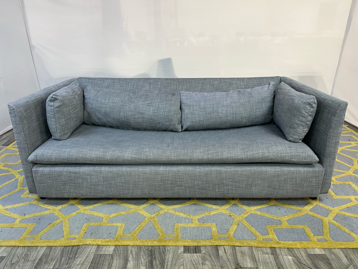 ( Delivery Available ) West Elm Shelter Gray Sofa with Sleeper