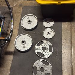 olympic barbell curl bar  and plates