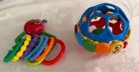 The “Very Hungry Caterpillar” Teether with/Rings and Einstein Baby Battle Ball