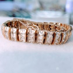 7.25" Quad CZ 925 Tennis Bracelet 