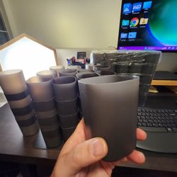 99 Pack Black Pen Holders for Desk Pen Cups Bulk Pencil Organizer Makeup Brush Holder Matte Pencil Cups Ins Style for Office Home Back to School Suppl