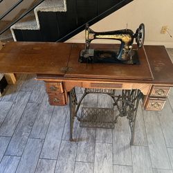 RARE FIND - Antique Singer Sewing Machine Table