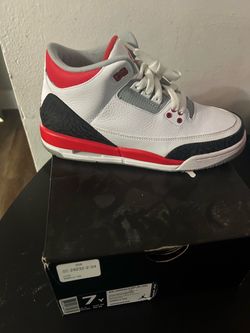 Air Jordan 3 Retro Fire Red – Size 7Y / Women’s 8.5