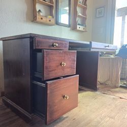 Wood Desk Antique Wood Solid Desk 