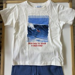 Mayoral Boys Outfit Set – Surf Shirt & Shorts – New – Size 5