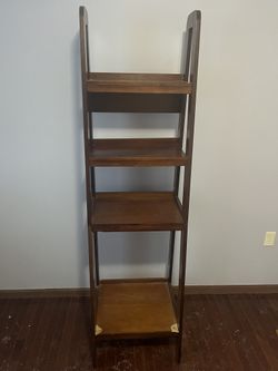 4-Tier Wooden Shelf – Sturdy, Good Condition