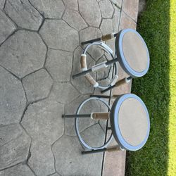2 New Metal Sitting Stools 