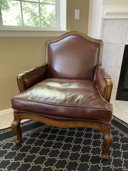 Leather Bergere Chair
