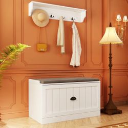 Hall Tree Shelf Rack Shoe Storage Coat Organizer Cabinet for Entryway in Combination$150