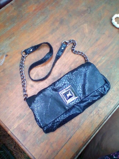 Black Mesh Crossbody Bag