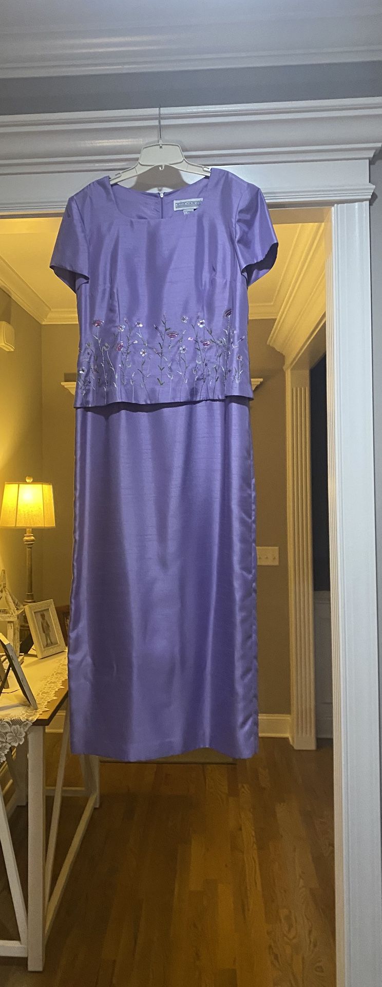 Lilac-Purple Long Dress & Shoes