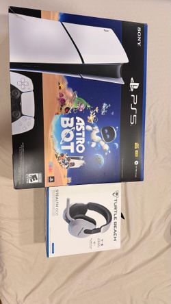 Sony PS5 Slim Digital Edition 1TB 4K White Console w DualSense & Pulse 3D