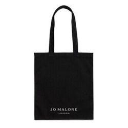 JO MALONE black canvas cotton tote Bag medium shopper purse 13.5" x 15.5" NEW