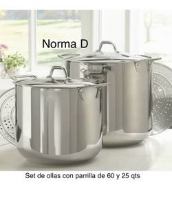 Set De Ollas Con Parrilla De 25 Qts Y De 60 Qts Nuevas En Sus Cajas 🌺 Princess House.🌺