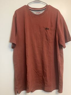 Wrangler Pocket T Shirt Cotton XL Brick Red