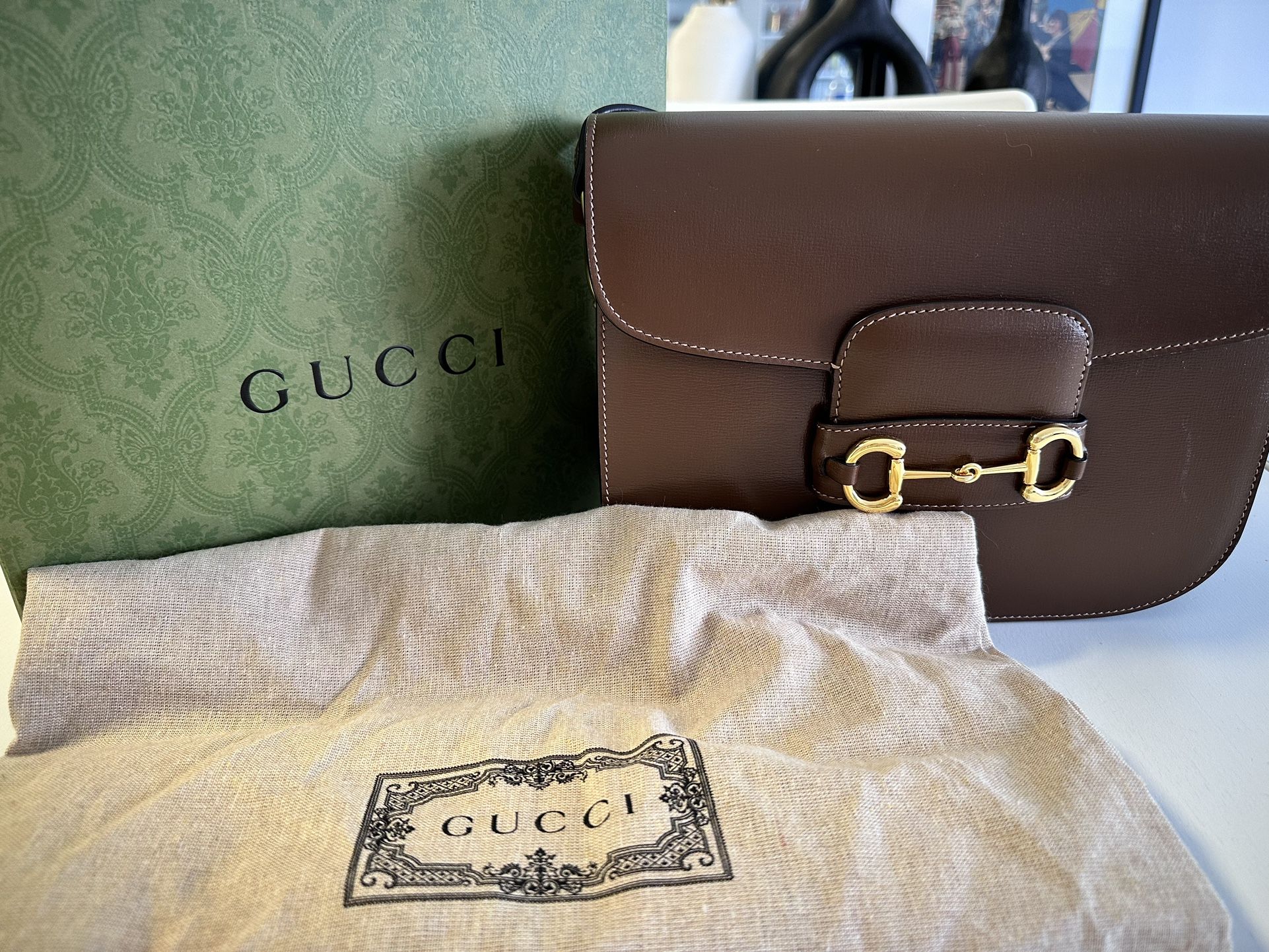 Gucci Horsebit 1955 Shoulder Bag - Brown Leather