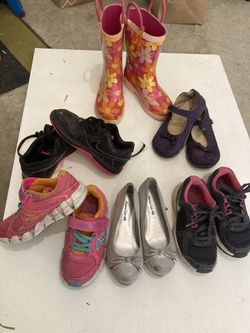 6 pairs of Girls size 11 shoes