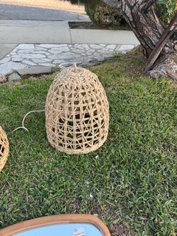 Large corn rope pendant light