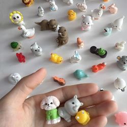 Mini Resin Animals Variety Pack to Hide for Prank Tiny Resin Animals Bulk 100 PCS Figurines 