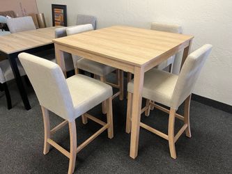 Counter Height Dining Table Set with 4 Chairs