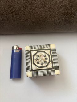 Vintage Handmade Mosaic Inlay Decorative Trinket Box